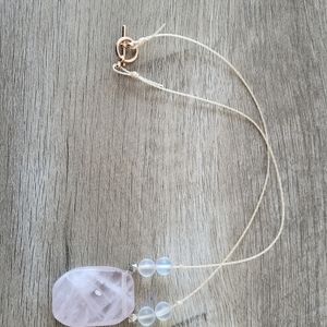 Rose quarts necklace 18"